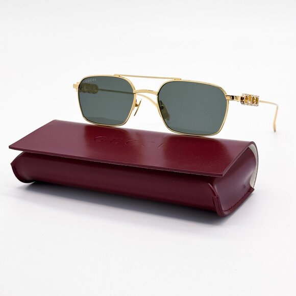 NEW GUCCI SUNGLASSES GOLD UNISEX EYEWEAR GUCCI GG1804S 001 main image 9
